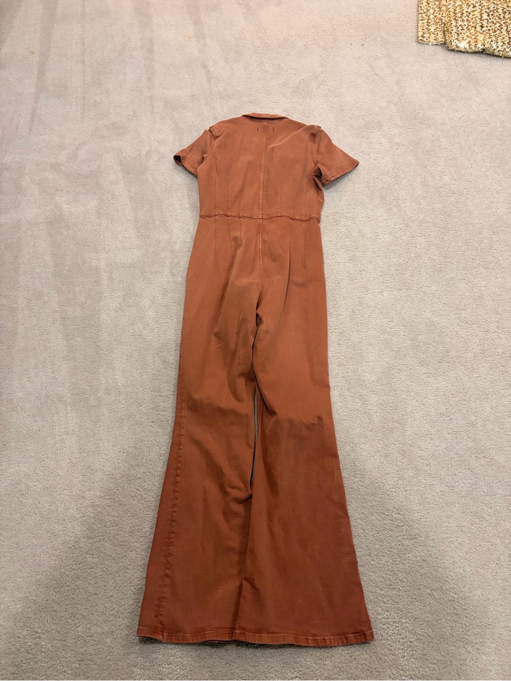 We The Free Rust Short-Sleeve Flared Jumpsuit - Picture 3 of 3